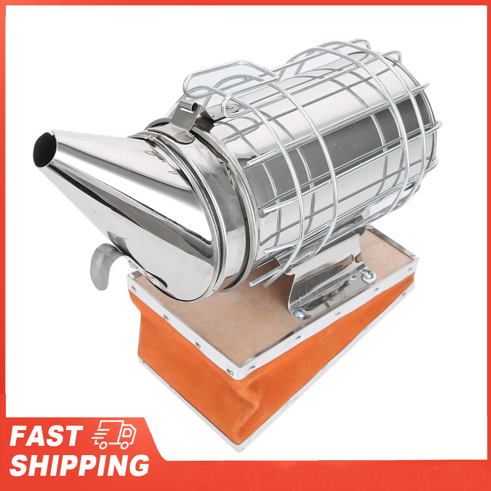 Bee Smoker Tool - Bienenzuchtraucher aus Rindsleder und Edelstahl mit